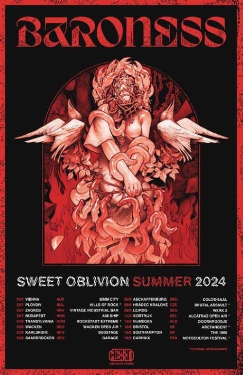 Baroness Tourposter mit Live-Terminen für den Sommer 2024