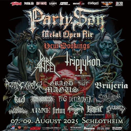 Party.San Metal Open Air 2025 Grafik mit Übersicht der neu bestätigten Bands im Dezember 2024